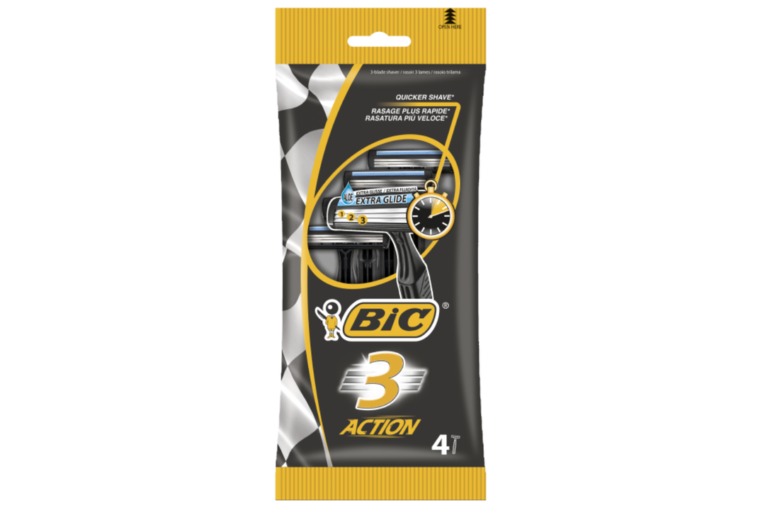 

Бритва Bic 3 Action одноразовая 4 шт.