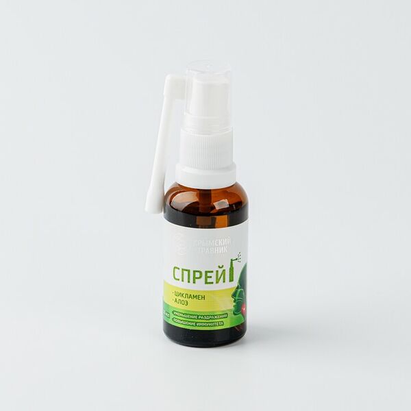 Спрей-бальзам для полости рта Цикламен и Алоэ, Крымский травник 30 мл
