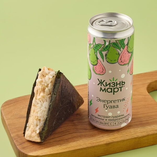 Комбо Энергетик Гуава с Онигири с куриным филе в соусе спайси