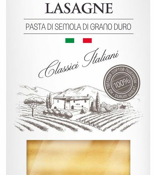 Макароны AIDA Лазанья из твердых сортов пшеницы 450г