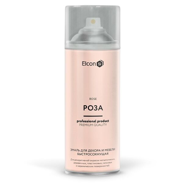 Эмаль для декора и мебели быстросохнущая Elcon, роза, 520 мл, аэрозоль