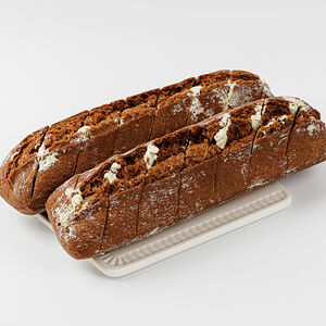 Выпекаем дома. Багет ржаной с чесноком замороженный, 2 шт. Пекарня