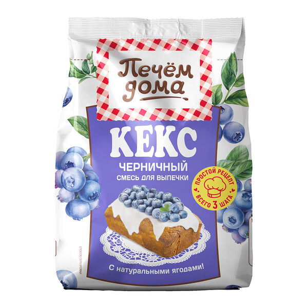 Смесь для выпечки Печем дома Кекс черничный 300 г