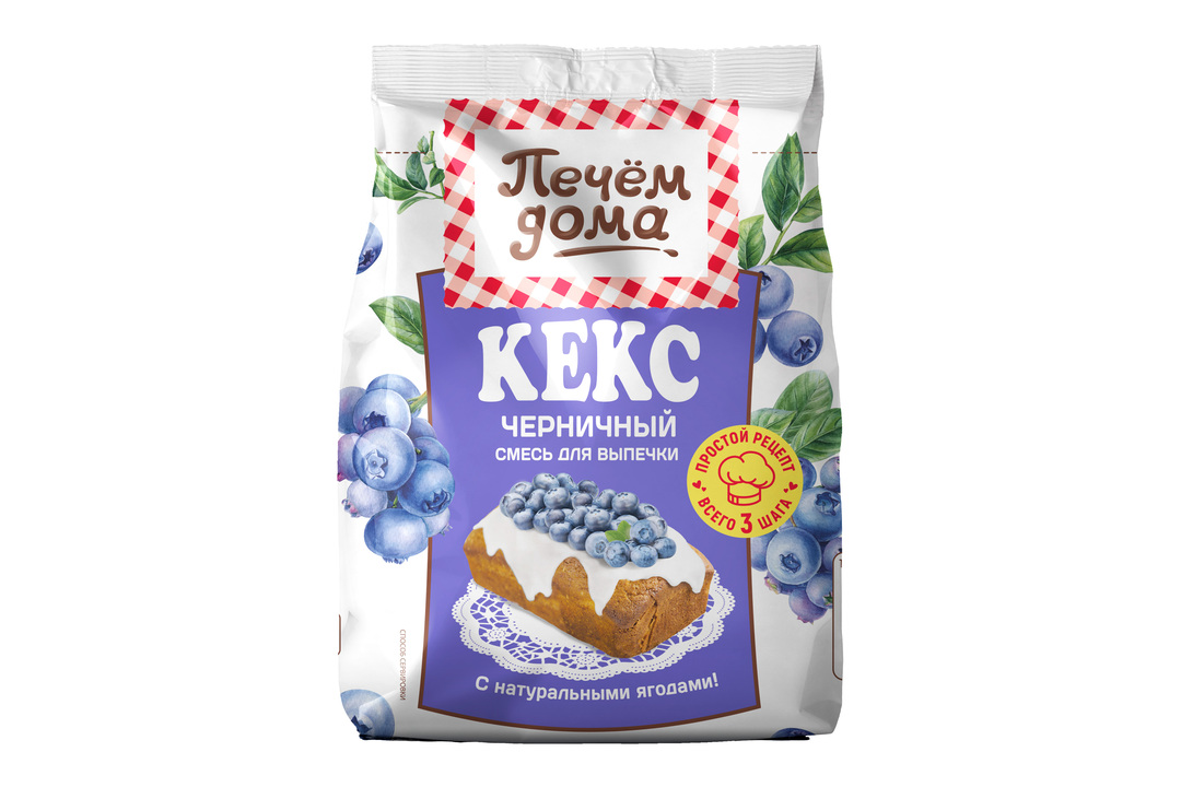 

Смесь для выпечки Печем дома Кекс черничный 300 г