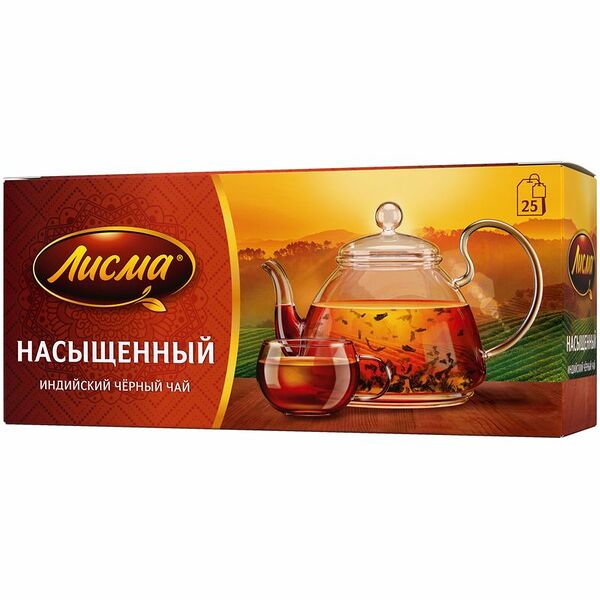 Чай черный Лисма насыщенный в пакетиках 45 г