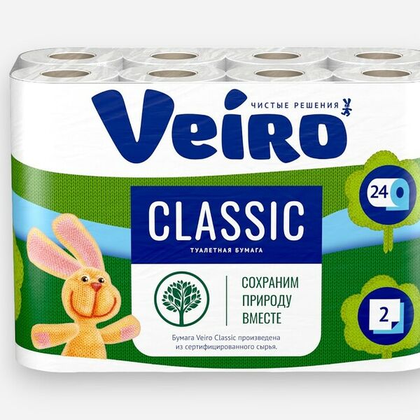 Туалетная бумага Veiro Classic 2 слоя 24шт
