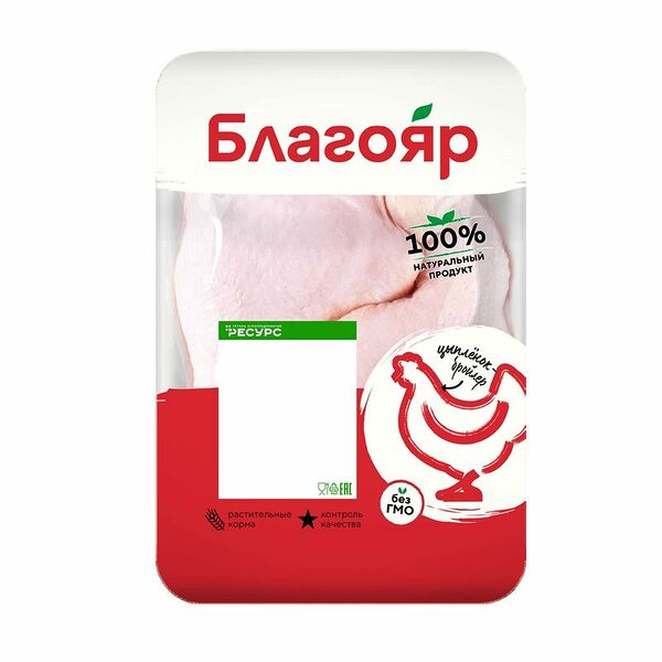Окорочок цыплёнка Благояр с хребтом охлаждённый вес