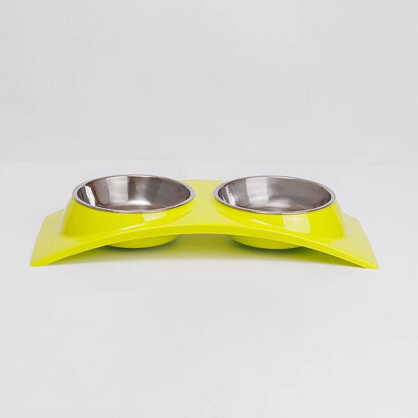 Миски металлические Petmax на подставке для кошек и собак, салатовый