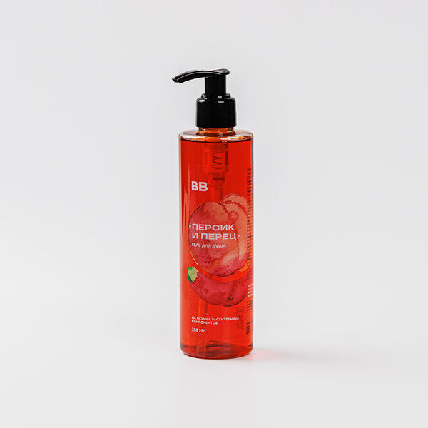 Гель для душа ВкусВилл Персик и перец, 250мл