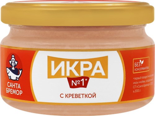 

Икра деликатесная Санта Бремор с креветкой 180 г
