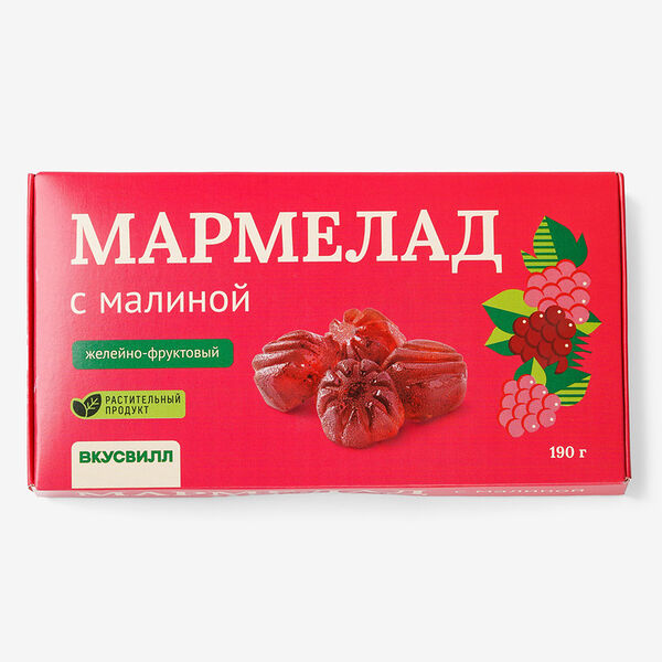 Мармелад ВкусВилл с малиной, 190 г
