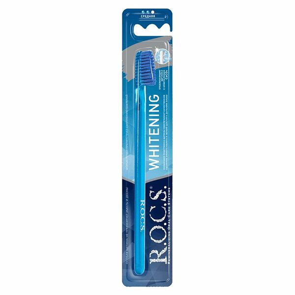 Зубная щетка R.O.C.S отбеливающая средняя