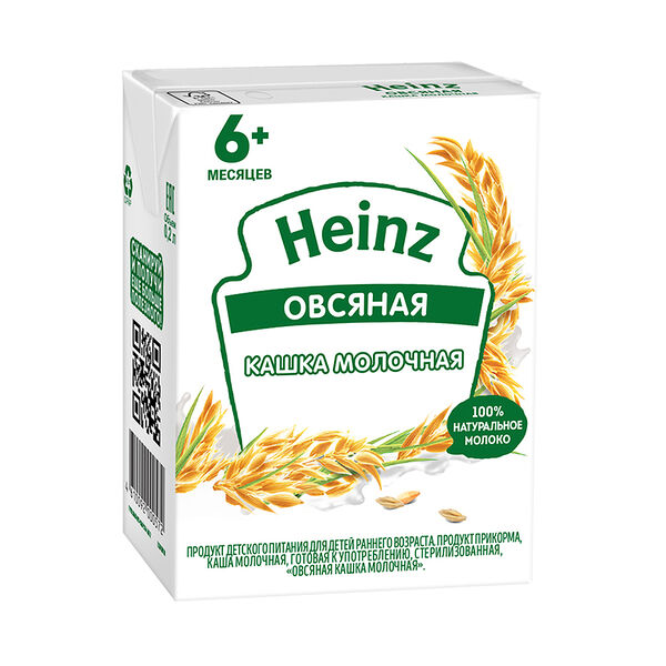Каша молочная Heinz Овсяная с 6 месяцев 200 мл