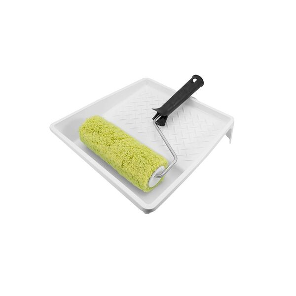 Набор малярный Decor Black Edition Реальный, валик 18 см полиакрил, ванночка 26х29 см