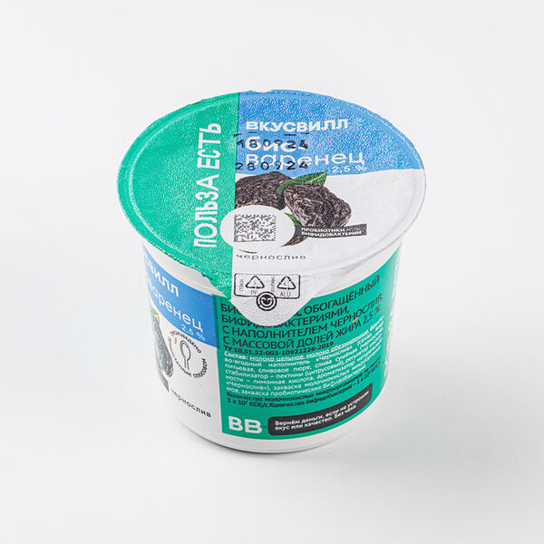 Биоваренец Чернослив обогащенный бифидобактериями 2,5 %, 150 г