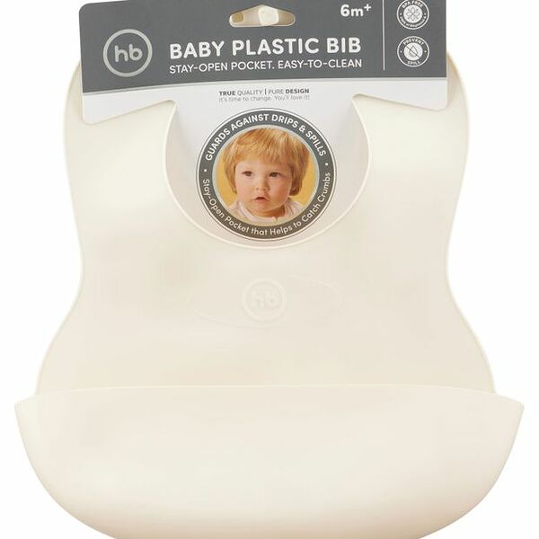 Нагрудник Happy Baby Basic пластиковый, в ассортименте 1 шт.