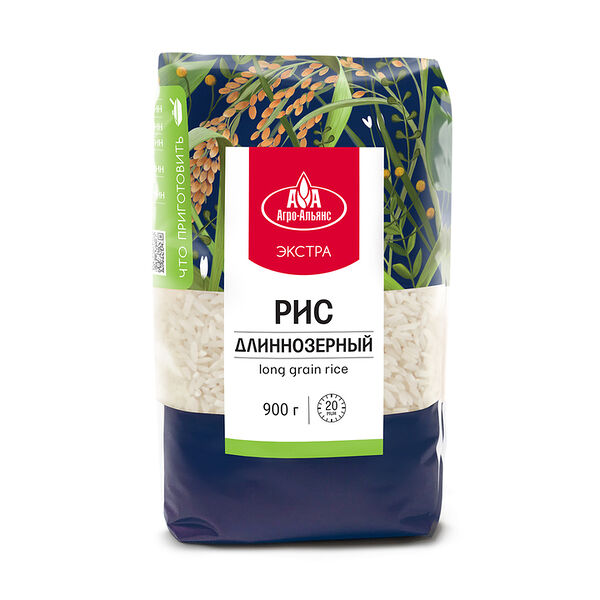 Рис Агро-Альянс Экстра длиннозерный 900г