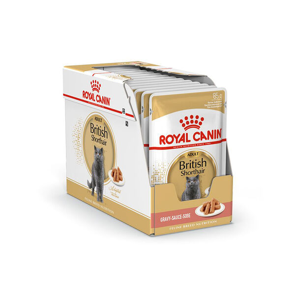 Корм для кошек ROYAL CANIN для британской короткошерстной, в соус конс. (упаковка - 28 шт)