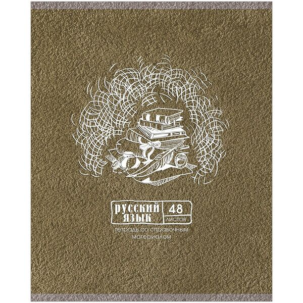Тетрадь предметная Academy Style Бетон науки Русский язык А5 со справочным материалом, 48 листов