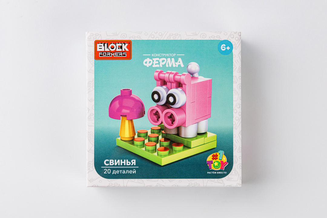 

Конструктор развивающий 1TOY "Ферма" в ассортименте