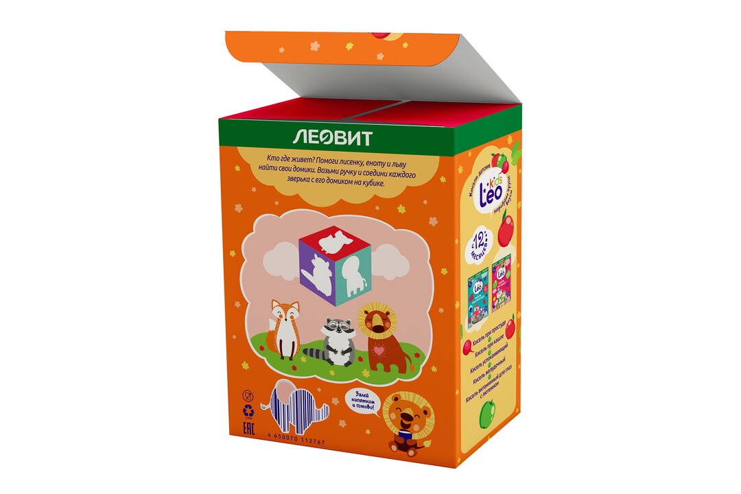 

Кисель Леовит Leo Kids общеукрепляющий с 12 месяцев 5 шт х 12 г