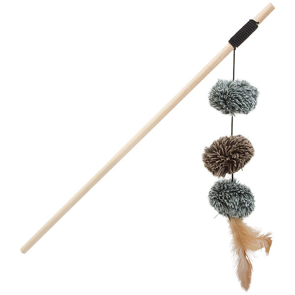 Игрушка для кошек Дразнилка Помпоны, 40см