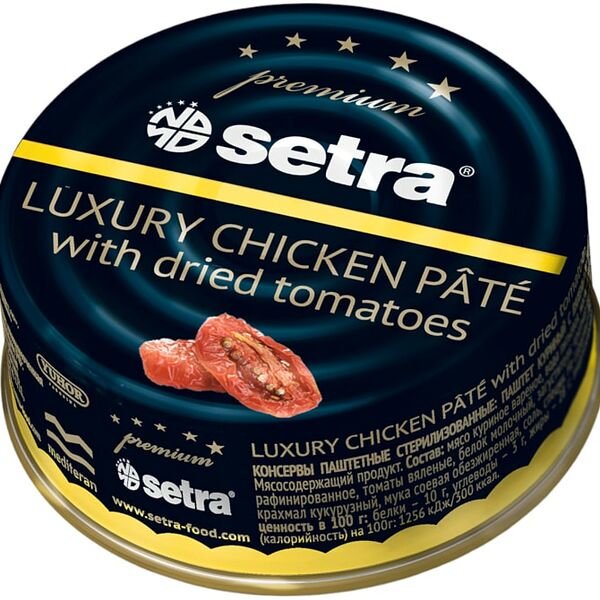 Паштет Setra куриный с вяленными томатами 100г