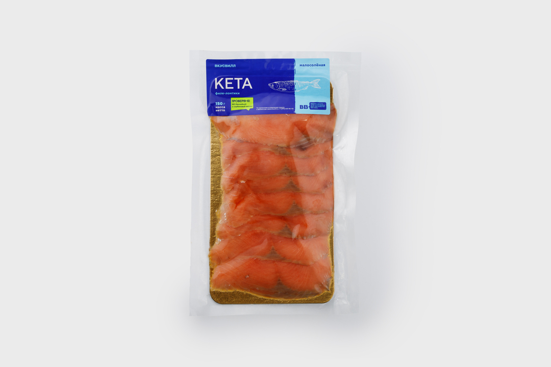 

Кета малосоленая филе-ломтики 150 г