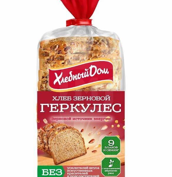 Хлеб Хлебный Дом Геркулес зерновой в нарезке 500 г