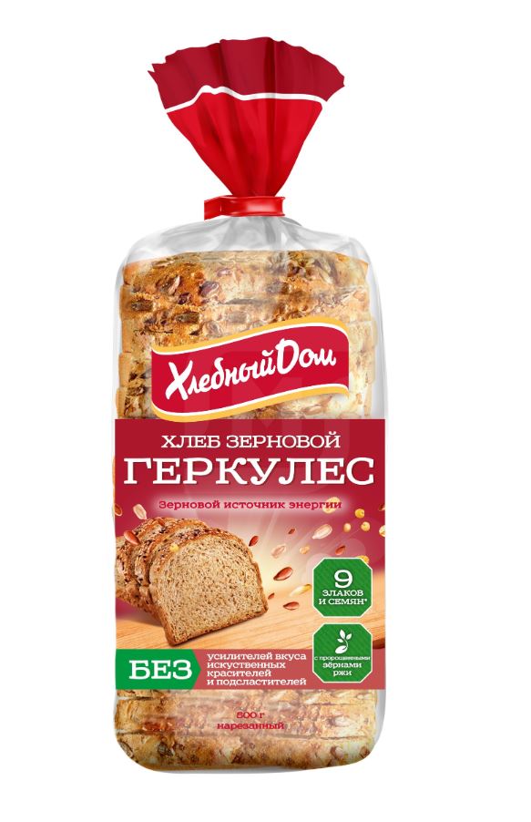 

Хлеб Хлебный Дом Геркулес зерновой в нарезке 500 г