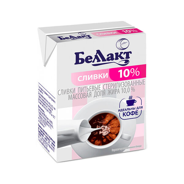 Сливки пит стер жир. 10% Теtra Brik 200г Беллакт