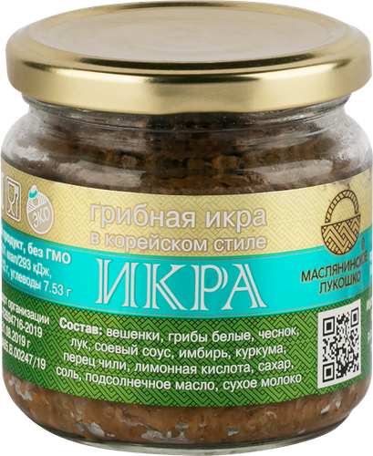 

Грибная икра МАСЛЯНИНСКОЕ ЛУКОШКО в корейском стиле