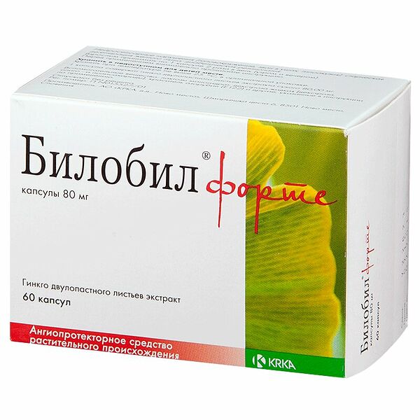 Билобил форте капсулы 80 мг 60 шт
