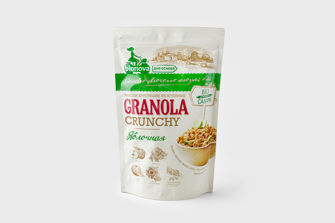 

Мюсли запечённые Bionova яблочные 400 г