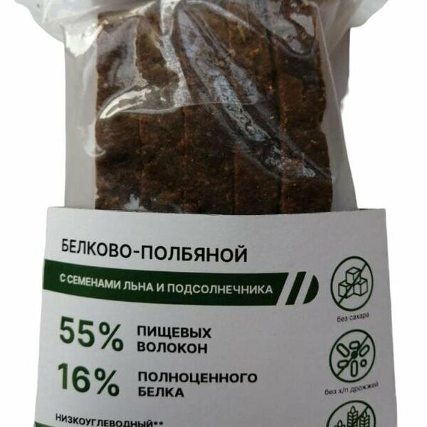 Хлеб белково-полбяной VQ формула с семена льна и подсолнечника нарезка 250 г