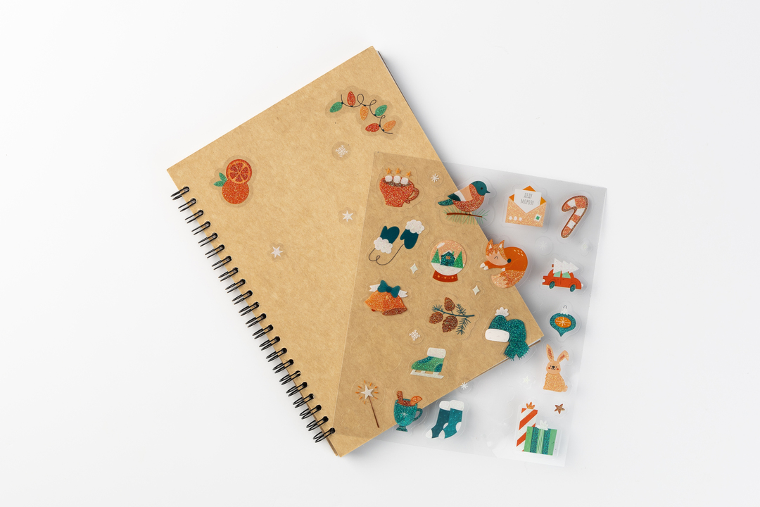 

Наклейки Вкусвилл Зимнее настроение с глиттером