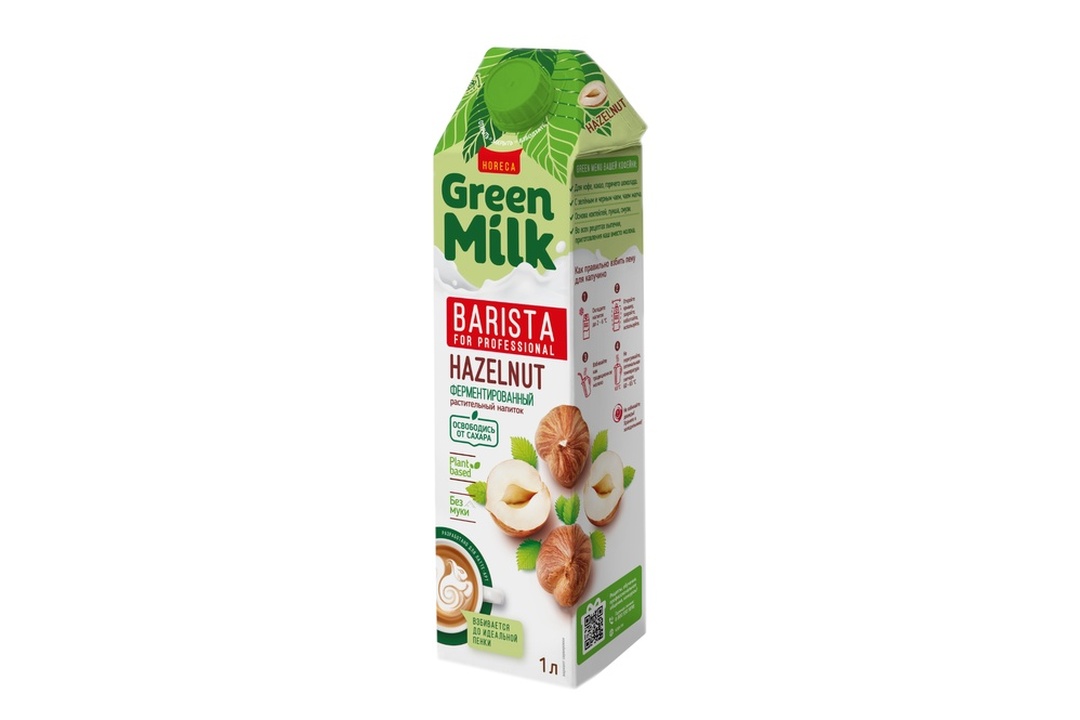 

Напиток фундучный Green Milk Barista соевая основа ультрапастеризованный 1 л