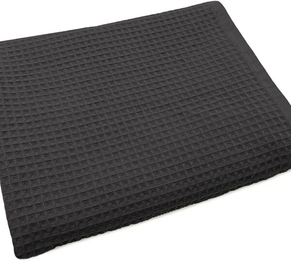 Полотенце вафельное Cottonika темно-серое 70*130см