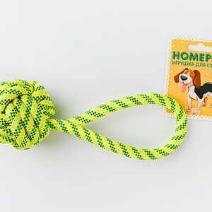 HOMEPET SEASIDE Игрушка для собак Узел из каната с петлей желто-синий 21см/7см