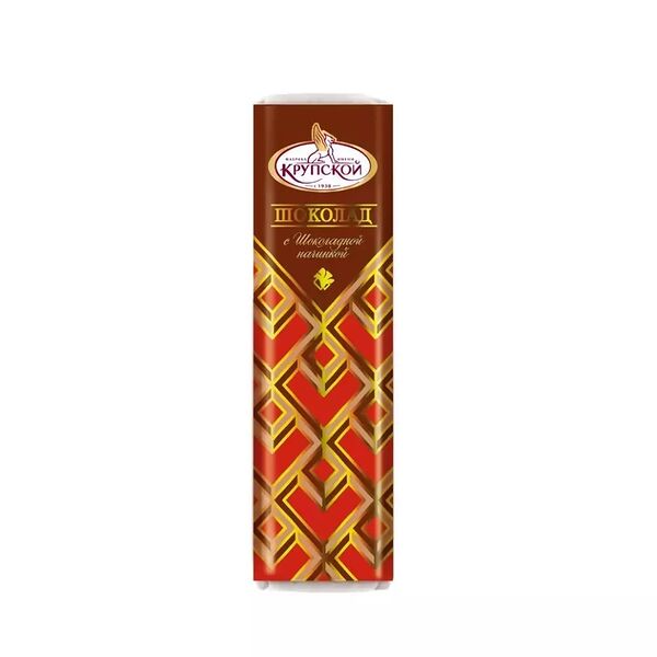Шоколад Кондитерская фабрика Крупской с шоколадной начинкой
