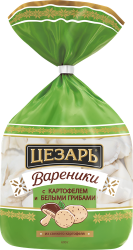 

Вареники Цезарь с картофелем и белыми грибами 600 г