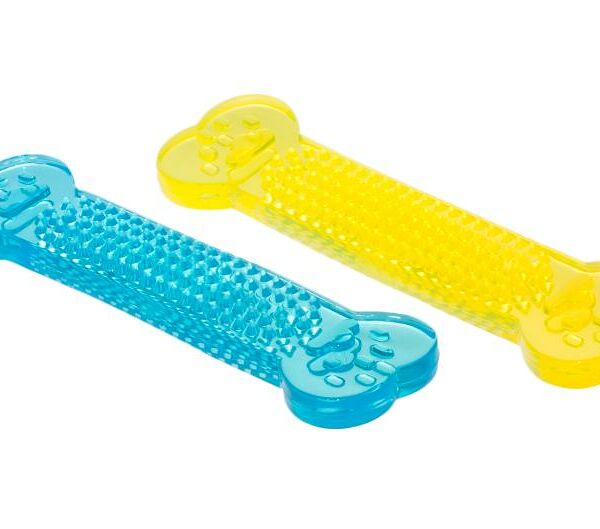 Игрушка для собак Кость прозрачная жевательная 13,5 см 2 шт