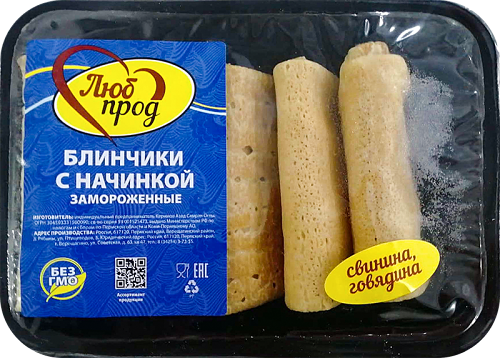 Блинчики Любпрод свинина говядина замороженные 300 г
