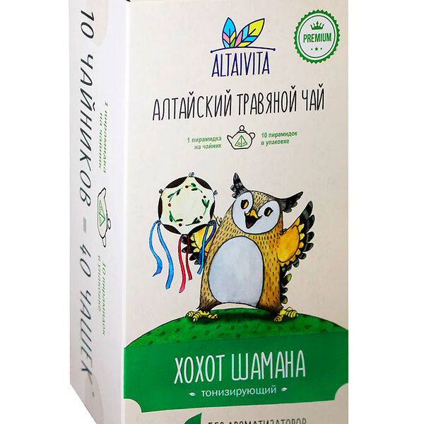 Чай травяной Altaivita Хохот Шамана тонизирующий 10 пирамидок x 4г