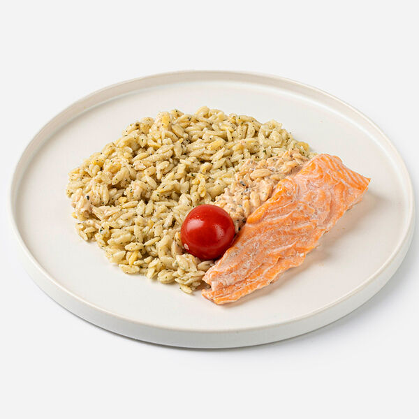 Паста Орзо с лососем в томатно-сливочном соусе 250г