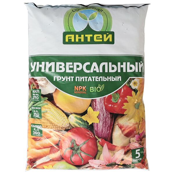 Грунт торфяной универсальный Антей, 5 л