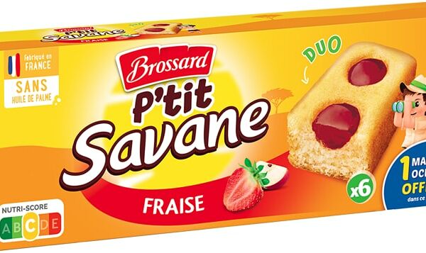 Пирожные Brossard бисквитные с ячейками наполненными клубничной начинкой 150г