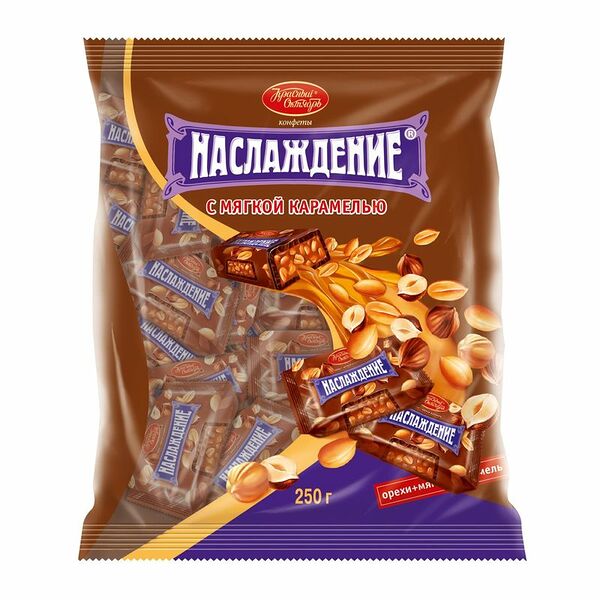 Конфеты Наслаждение Бабаевский с мягкой карамелью, 250г