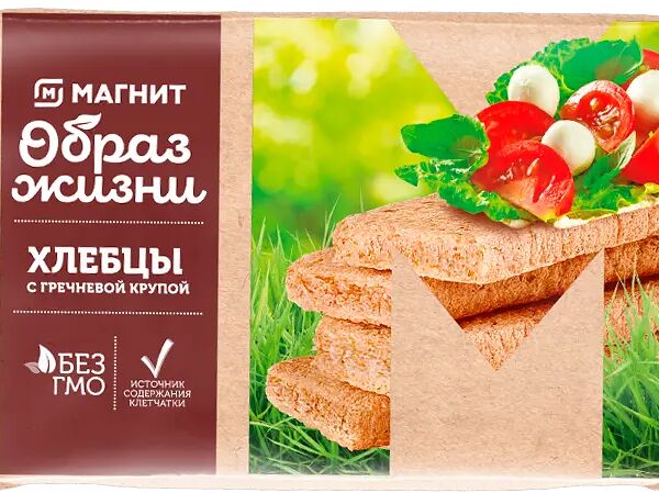 Хлебцы гречневые ржаные Магнит 100 г