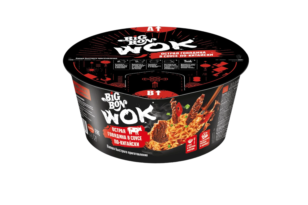 

Лапша Big Bon острая говядина в соусе по-китайски 85 г